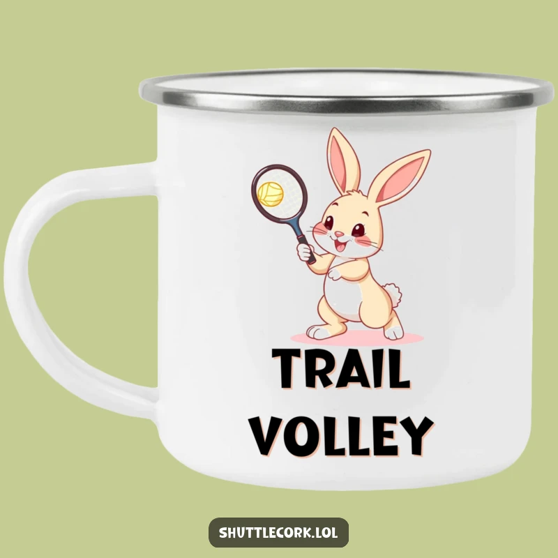 Funny Bunny Tennis Camping Mug - Adventure on the Court!