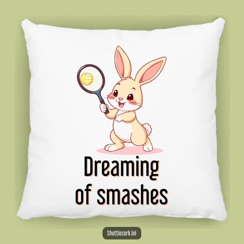 Funny Bunny Tennis Pillow - Cozy Up with Court Dreams!