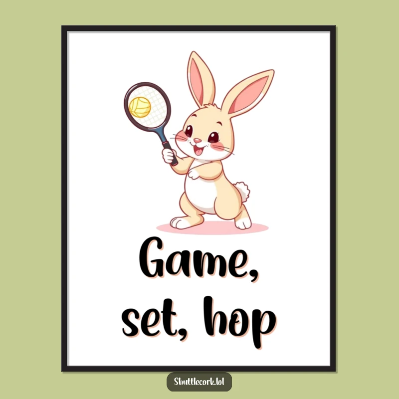 Funny Bunny Tennis Digital Art - Hop into Your Decor!