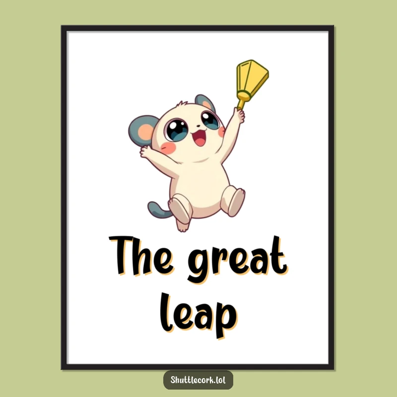 Funny Big Eyes Shuttlecock Poster: Inspire Your Space, Unique Funny Gift