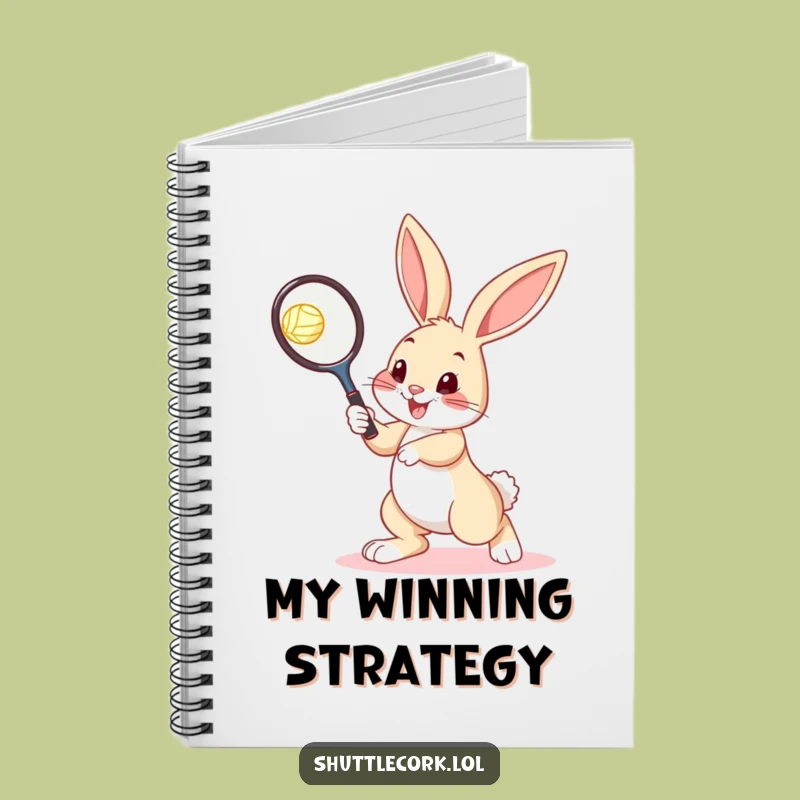 Funny Bunny Tennis Notebook - Jot Down Your Best Serves!