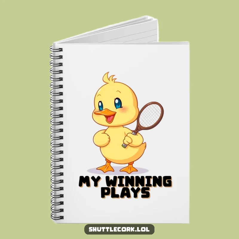 Funny Duckling Racquet Notebook: Journal Cheerful Duckling Player, Creative & Hilarious Funny Gift