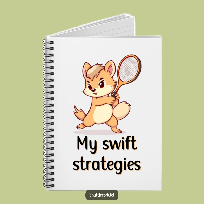 Funny Fluffy Tail Racket Notebook: Jot Down Strategies, Creative Funny Gift