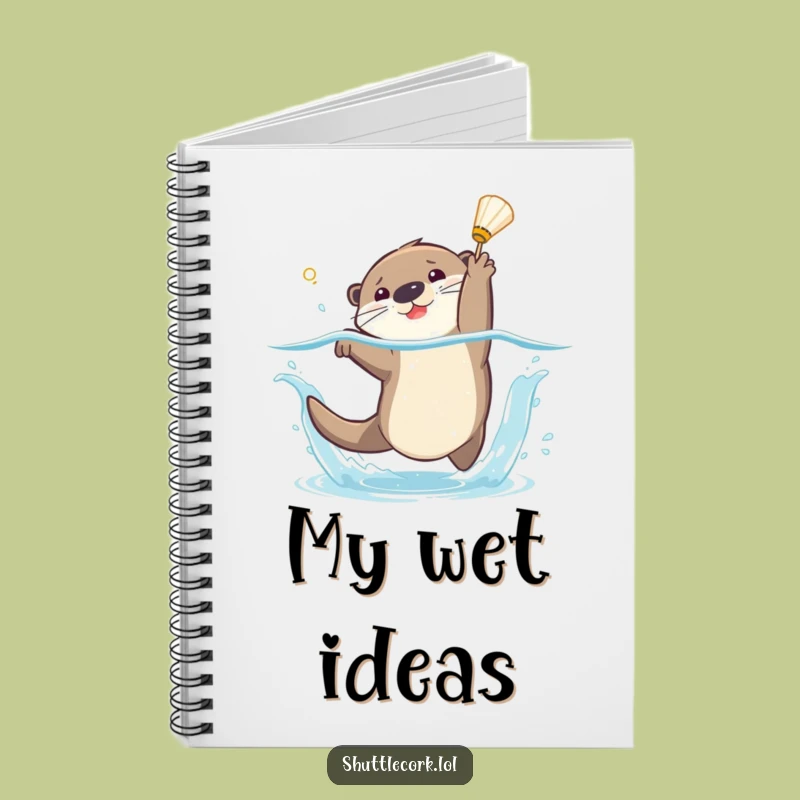 Funny Otter Badminton Dive Notebook - Jot Down Ideas Gift
