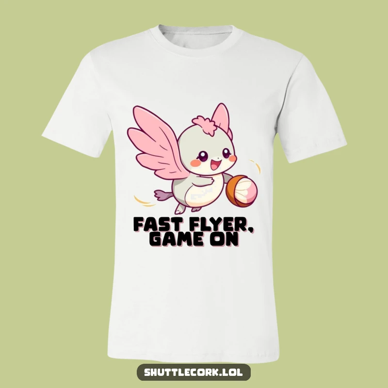 Funny Speedy Wings Shuttlecock T-Shirt: Fast-Paced Fun, Ideal Funny Gift for Athletes