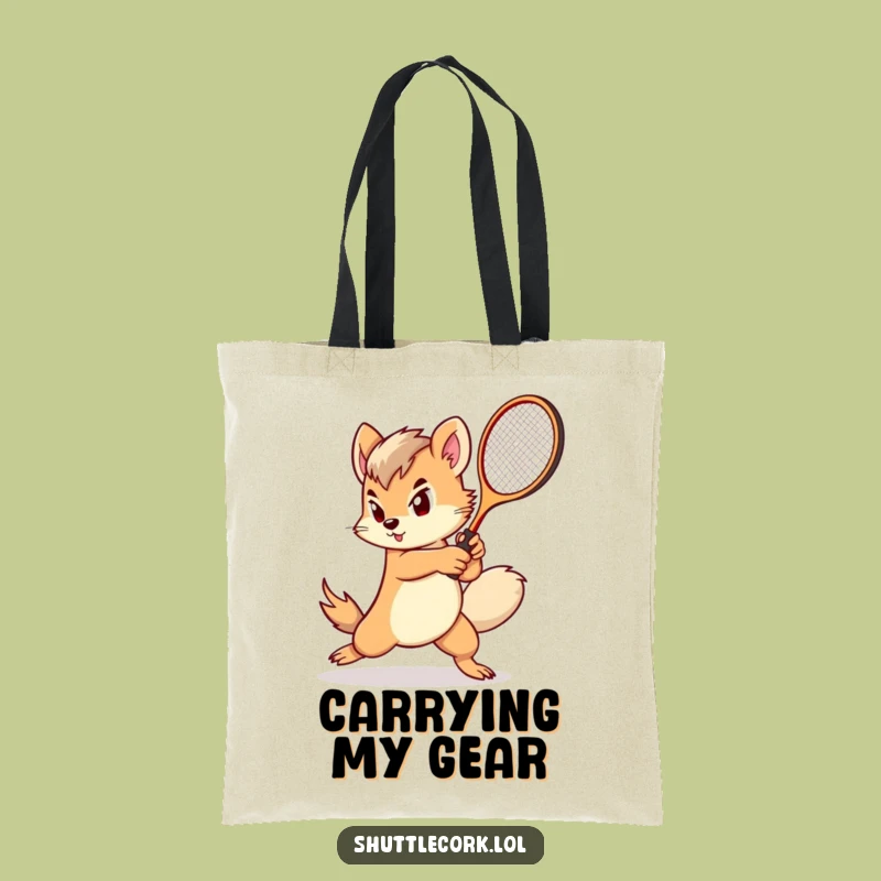 Funny Fluffy Tail Racket Tote Bag: Carry Your Gear with Speed, Practical Funny Gift